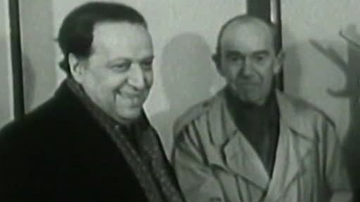 Hugo Haas na návštěvě filmových ateliérů (1963)