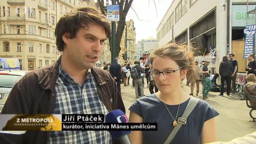 Protest před Mánesem