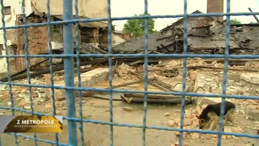 Zřícení části bývalého lihovaru