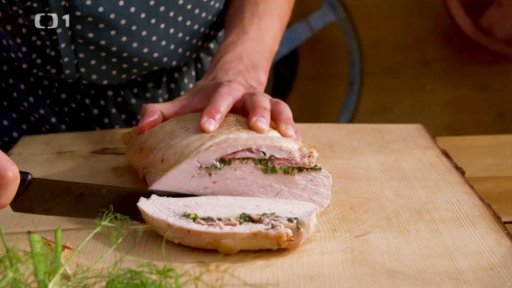 Krůta plněná bylinkami s fenyklem a bramborami