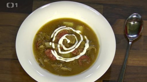 Kyselice se sušenými houbami