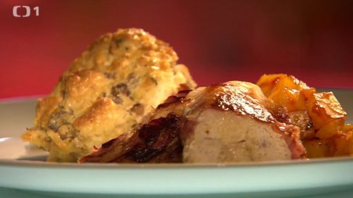 Bažantí prsa ve slanině s dýňovou ratatouille