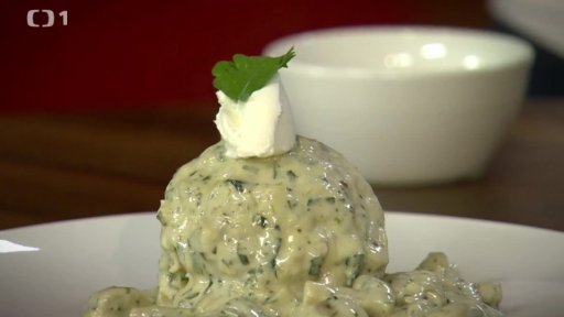 Tyrolský knedlík s krémovými žampiony - dokončení