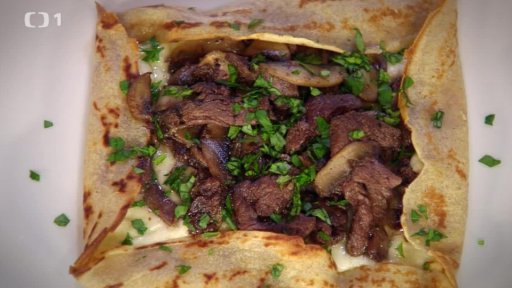 Galetky s marinovanou kachnou