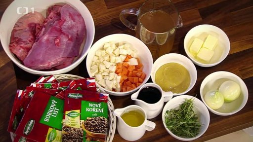 Dušené hovězí žebro na hořčici