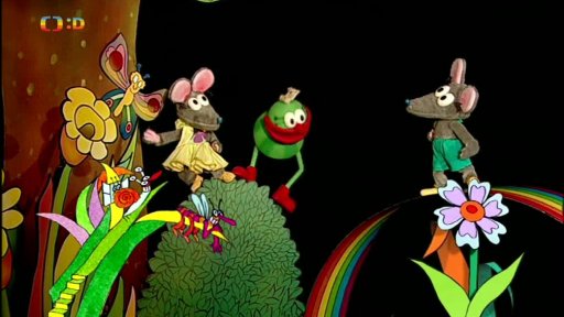 Tryskáček, Tryskýýý a Muf vítají děti.