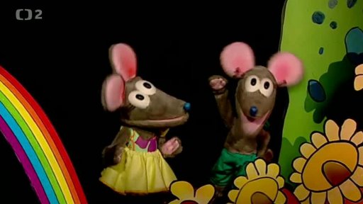 Tryskomyši se zdraví z dětmi a uvádí dnešní první sejryááál.