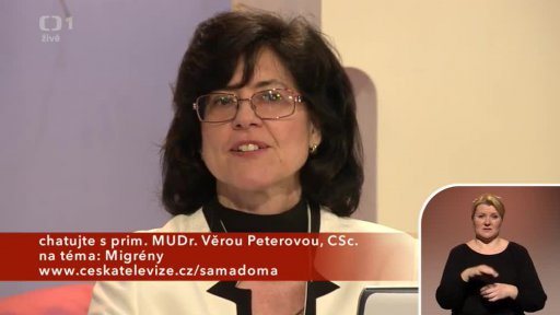Migrény a její spouštěče - MUDr. Věra Peterová, CSc. (chat) - 1. část