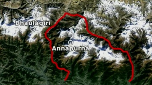 Popis lavinou zasažené oblasti