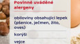 Povinně uváděné alergeny
