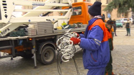 V Jihlavě dnes začali s úklidem vánoční výzdoby.