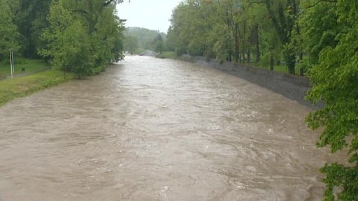Hladiny řek stoupaly kvůli vytrvalému dešti na severovýchodě Moravy a ve Slezsku
