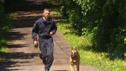 Cvičení policejních psovodů z Ústeckého kraje a města Chemnitz v Sasku