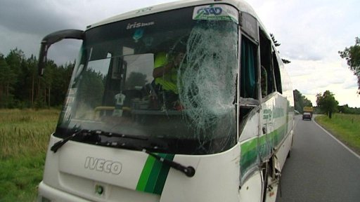 Pět lidí se zranilo při srážce autobusu s nákladním autem u Chodové Plané na Tachovsku