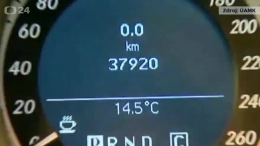 Přetáčení tachometr je trestný čin