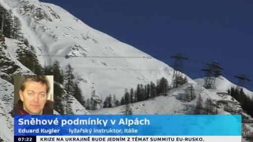 Sněhové podmínky v Alpách
