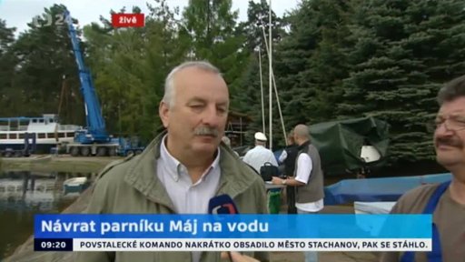 Návrat parníku Máj na vodu