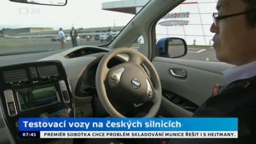 Testovací vozy na českých silnicích