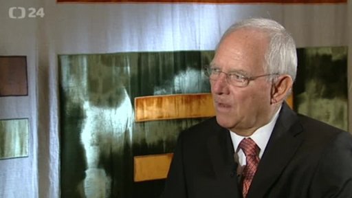 Německý ministr financí Schäuble v Praze