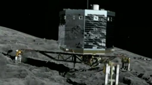 První snímek po přistání na kometě