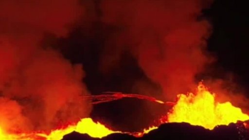 Ohnivá show islandské sopky