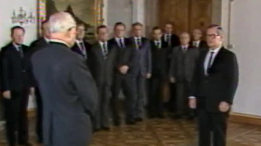 Lubomír Štrougal v Praze (1984)