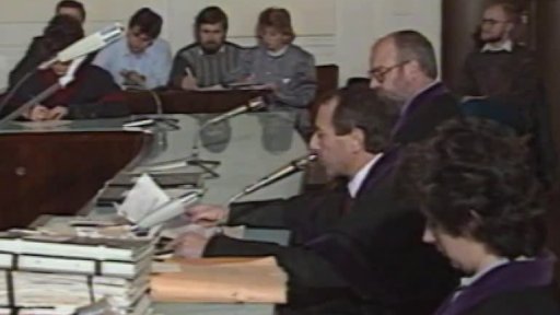 M. Štěpán u soudu (1990)