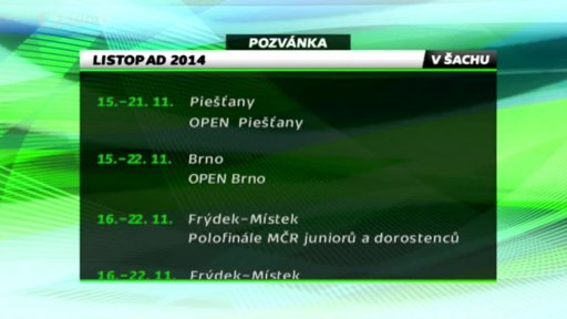 Pozvánka na nejbližší akce