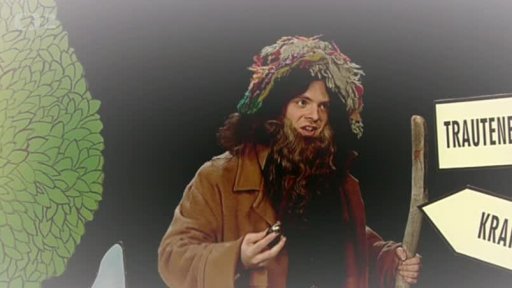 Filip jako Trautenberk, Tomáš jako Krakonoš a Muf jako sojka.