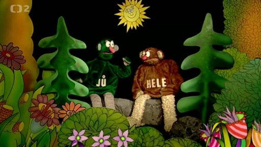 Jů a Hele se loučí s kamarády.