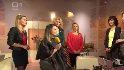 Proměna před kamerou – divačka Zuzana a tým Lenky Hejátkové, vizážistka Alice Pavlů, Hanka Vojířová - kadeřnice - 1. část