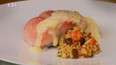 Pošírovaný losos s maltézskou omáčkou a skořicovou dýní s bulgurem