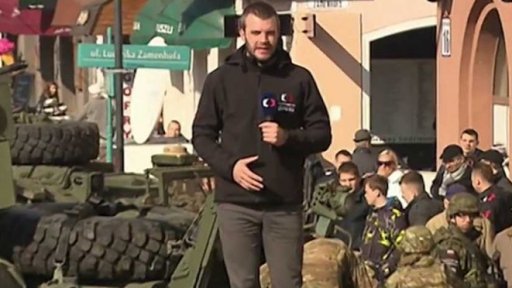 Zastávka amerického konvoje v Polsku