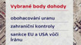 Vybrané body dohody