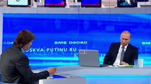 Vladimir Putin v televizní debatě
