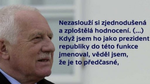 Vzpomínka Václava Klause na Stanislava Grosse