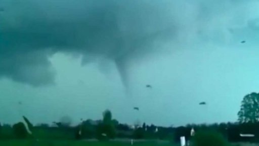 Tornádo v německém Bützowě