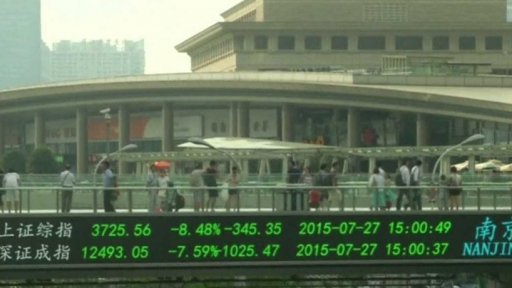 Propad čínské burzy