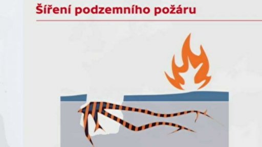 Dohašování požáru u Olešné