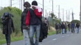Imigranti před Eurotunelem