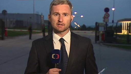 Vojenská kolona ve Vyškově