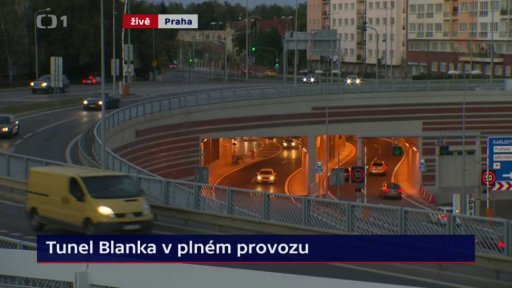 Ostrý provoz v tunelu Blanka
