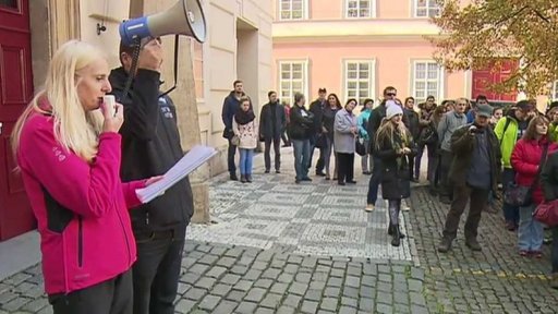 Demonstrace studentů UJAK