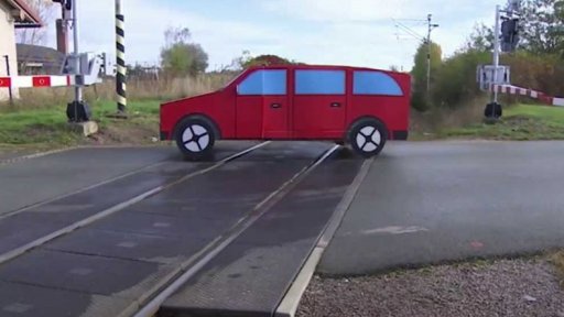 Laserová čidla na přejezdech