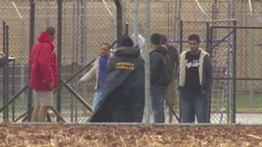 Protest uprchlíků v Drahonicích