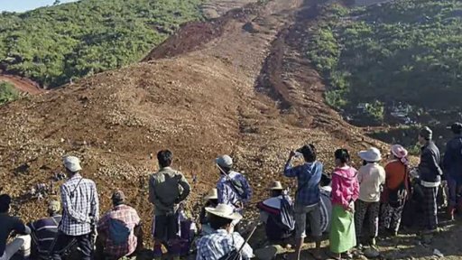 Sesuv půdy na severu Barmy