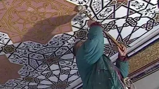 Opravy minaretu v Lednicko-valtickém areálu