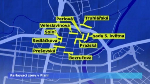 V modrých zónách parkují od včerejška nově taky auta v Plzni.