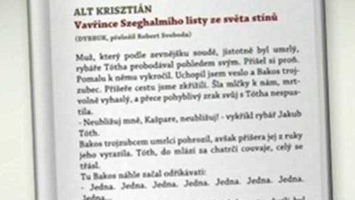 Tlusté a hubené: Vavřince Szeghalmiho Listy ze světa stínů