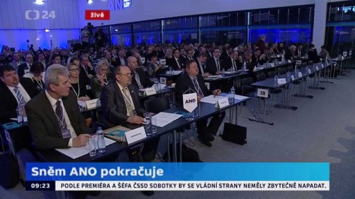Sněm ANO pokračuje